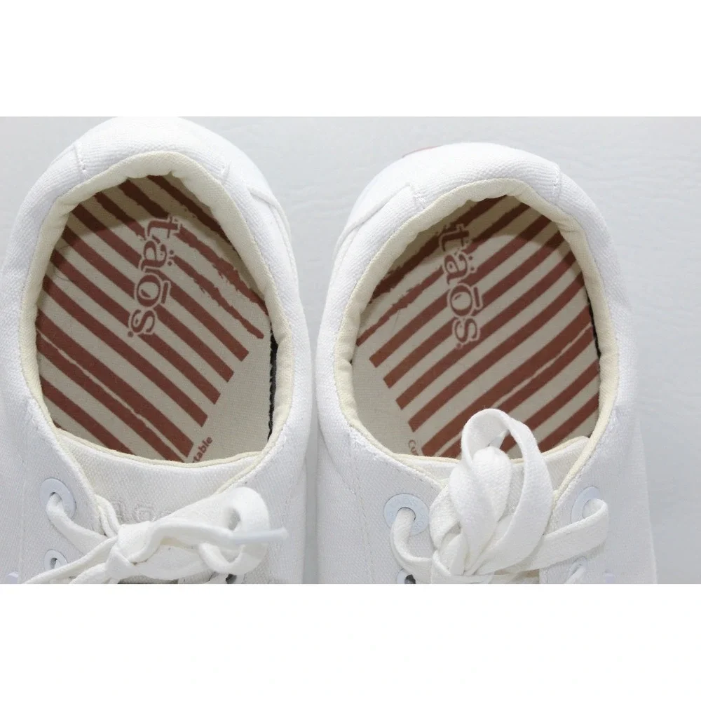 Taos Moc Star White Canvas Sneakers Mens 12 MST-13482A Low Top Lace Up Shoes